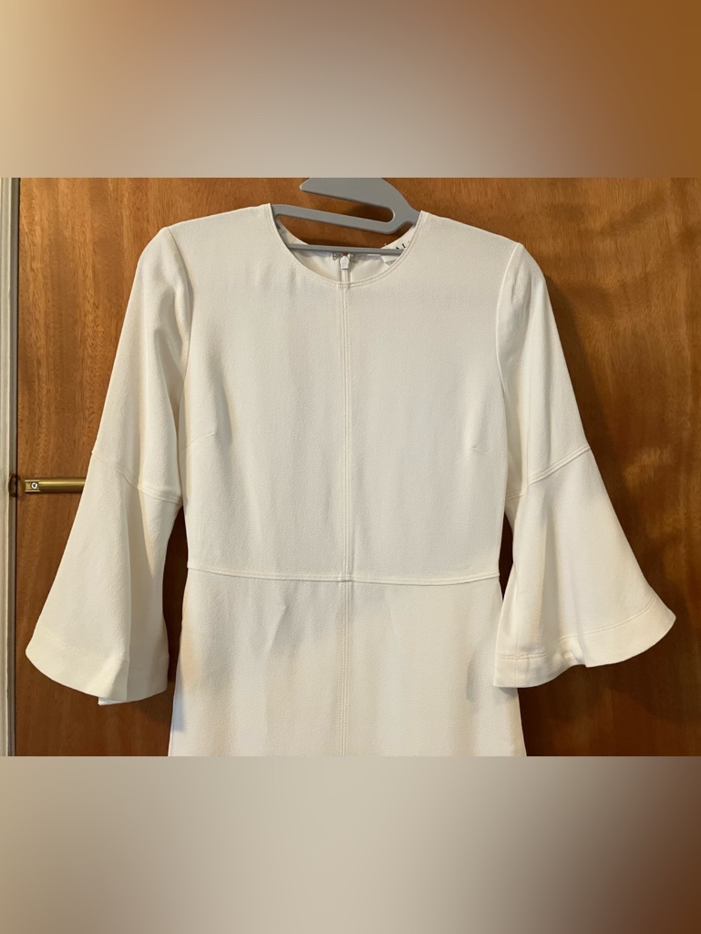A.L.C. NWOT Robbins White Flared Sleeve Midi Dress Size 0 XS - Picture 2 of 11